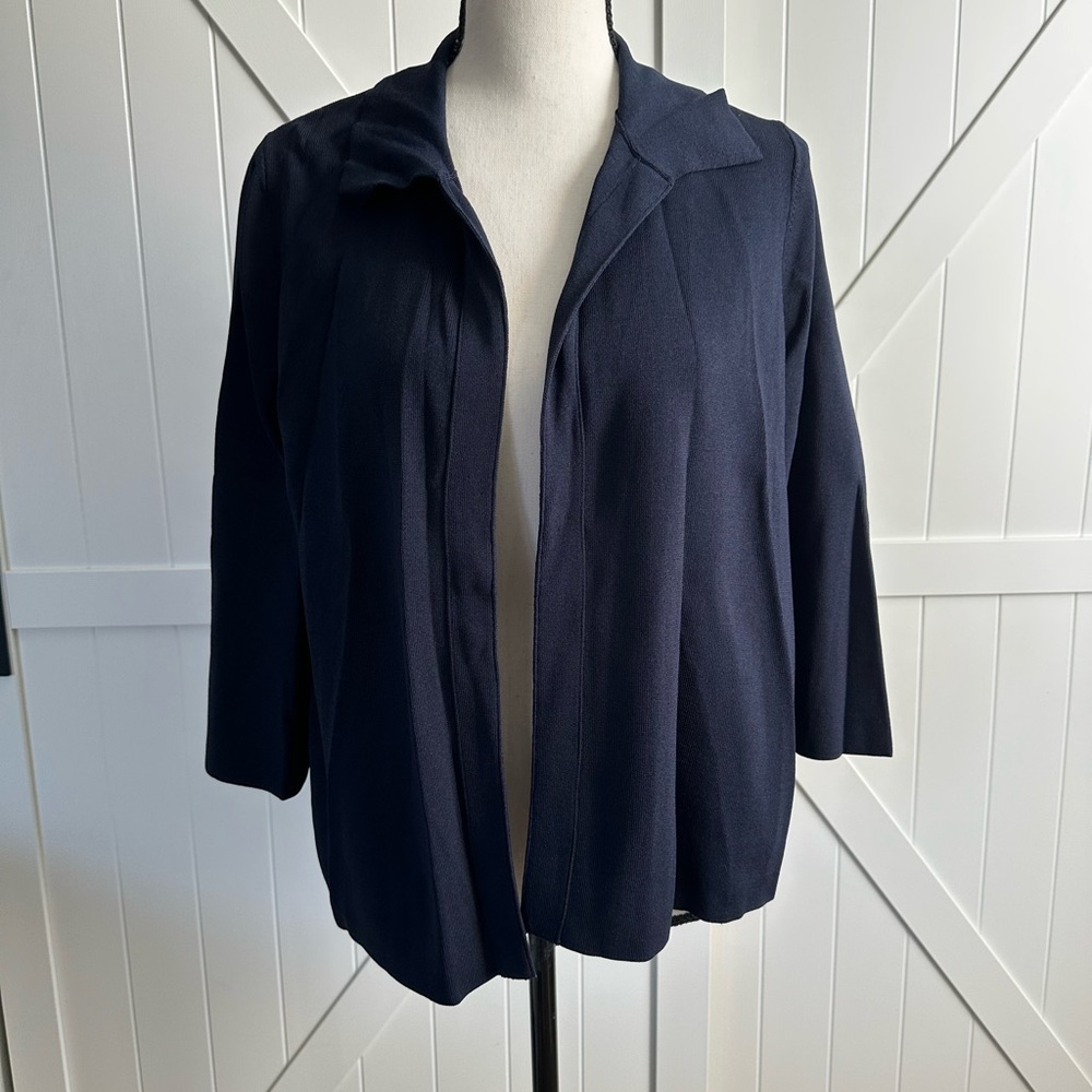Ann Taylor Factory Navy Open Front Cardigan Casual Blazer Women’s Medium